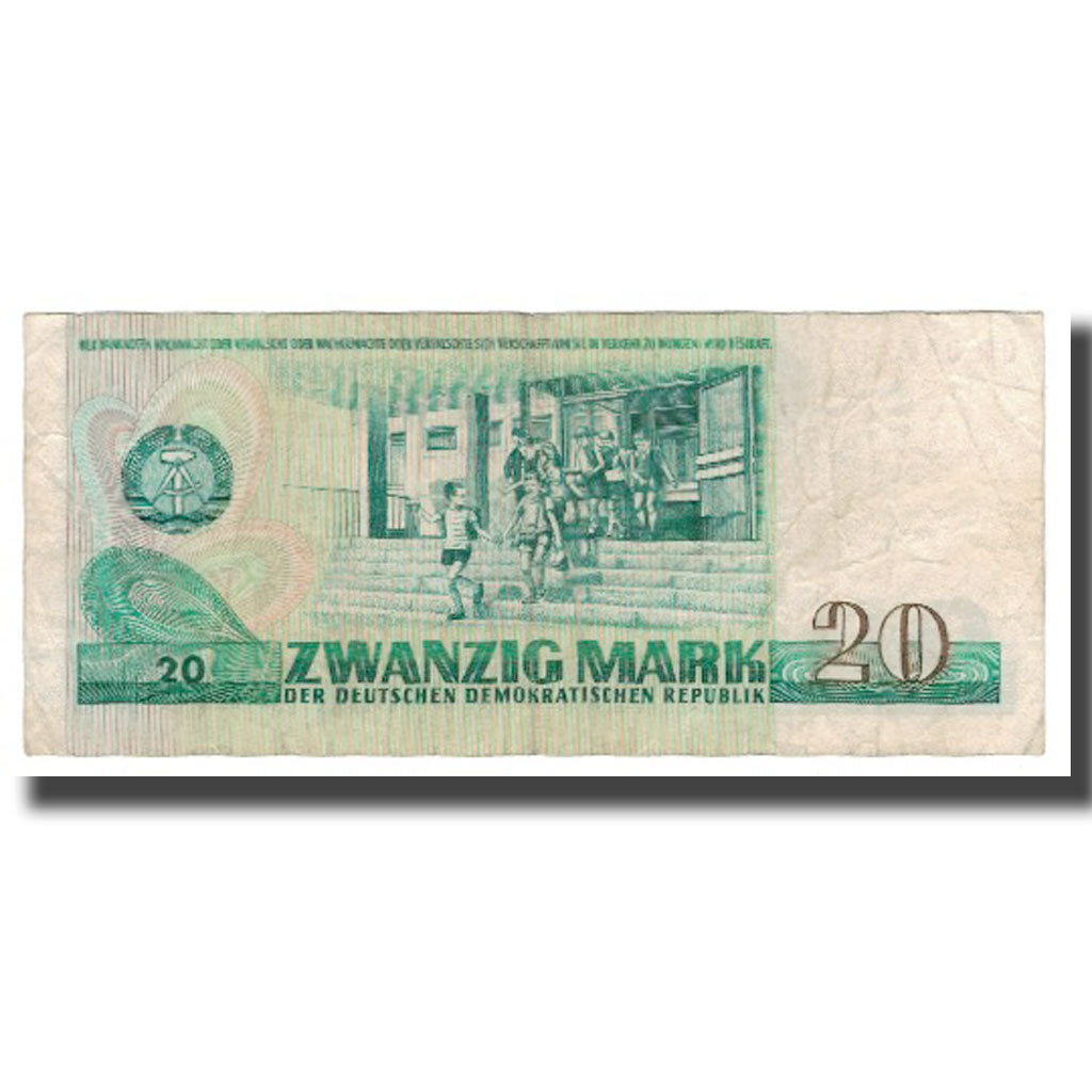 Geldschein, Deutsche Demokratische Republik, 20 Mark, 1975, KM:29b, S+