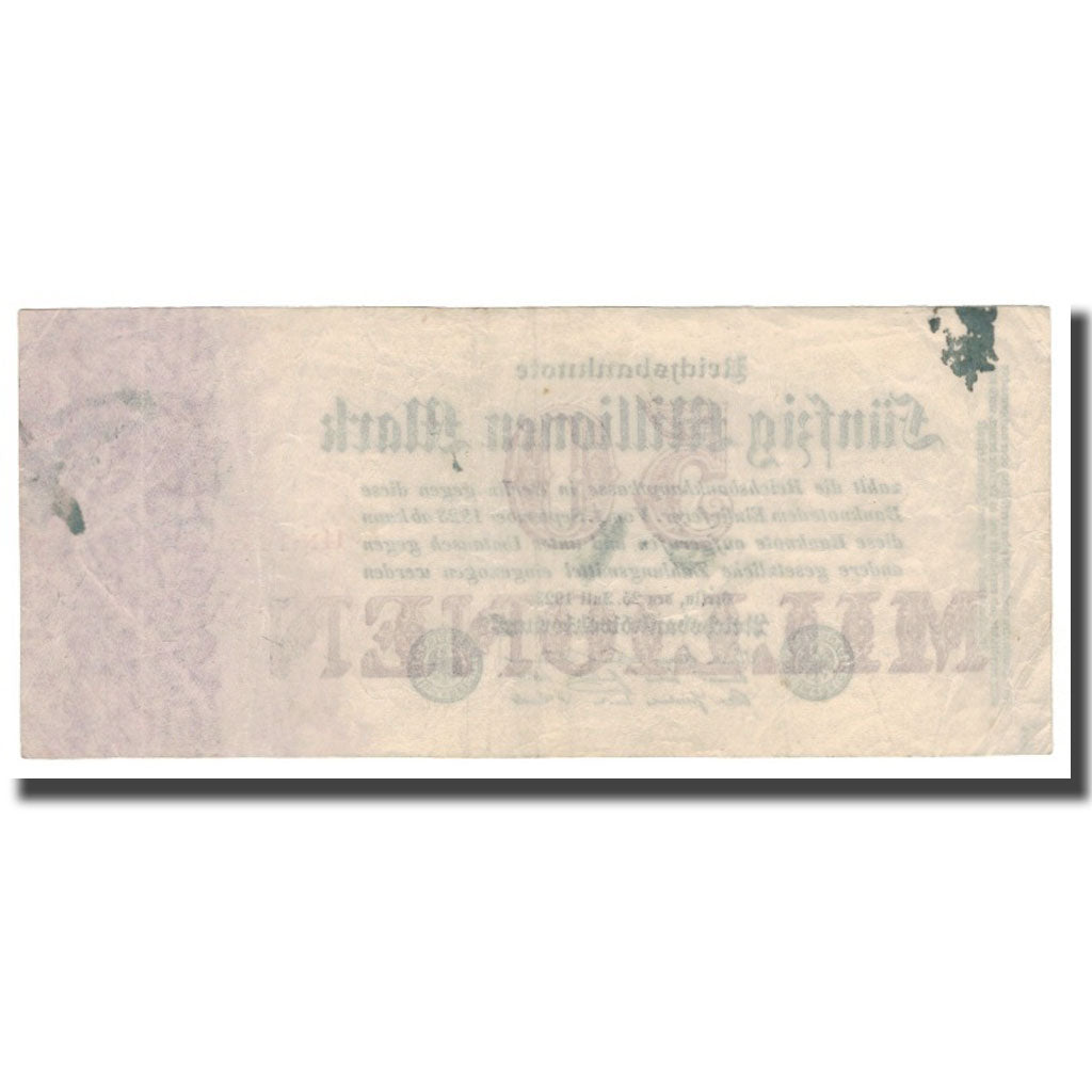 Banconote, Germania, 50 Millionen Mark, 1923, 1923-07-25, KM:109f, MB