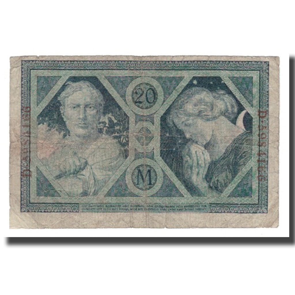 Banconote, Germania, 20 Mark, 1915, 1915-11-04, KM:63, B+