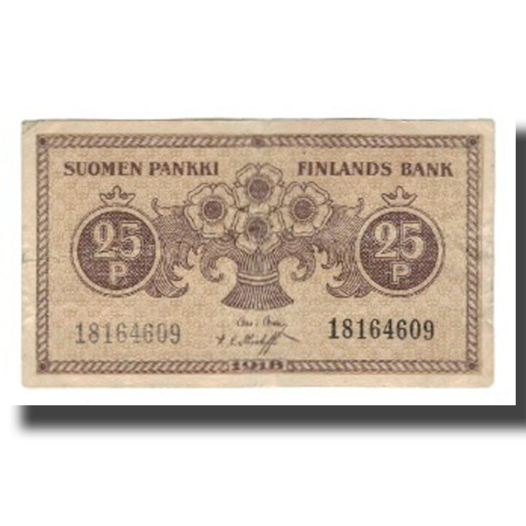 Banknote, Finland, 25 Penniä, 1918, KM:33, VF(20-25)