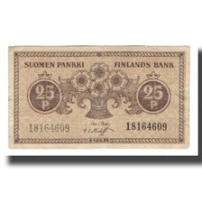 Banknote, Finland, 25 Penniä, 1918, KM:33, VF(20-25)