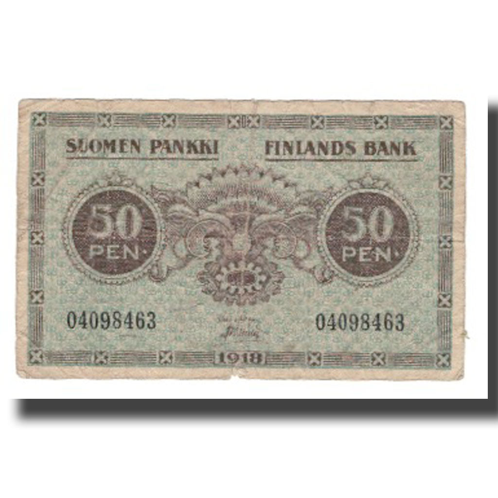 Banconote, Finlandia, 50 Penniä, 1918, KM:34, MB