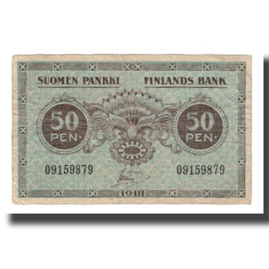 Geldschein, Finnland, 50 Penniä, 1918, KM:34, SS