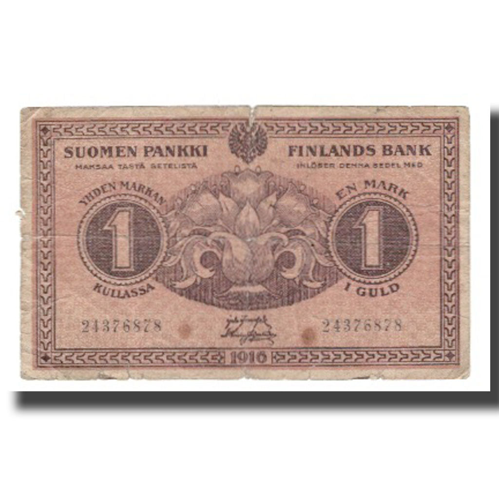 Billete, 1 Markka, 1916, Finlandia, KM:19, RC