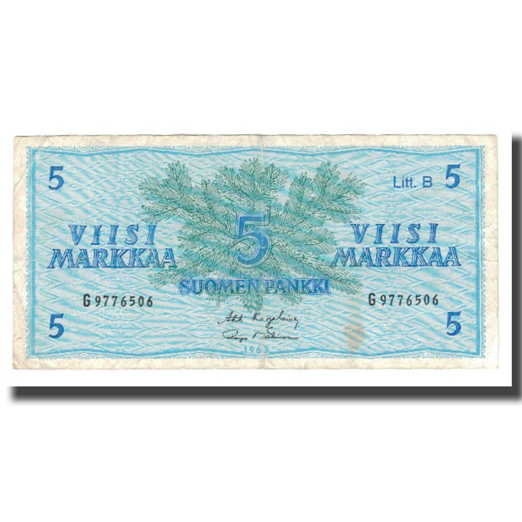 Biljet, Finland, 5 Markkaa, 1963, KM:106Aa, TB+