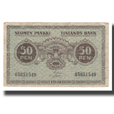 Banknote, Finland, 50 Penniä, 1918, KM:34, F(12-15)