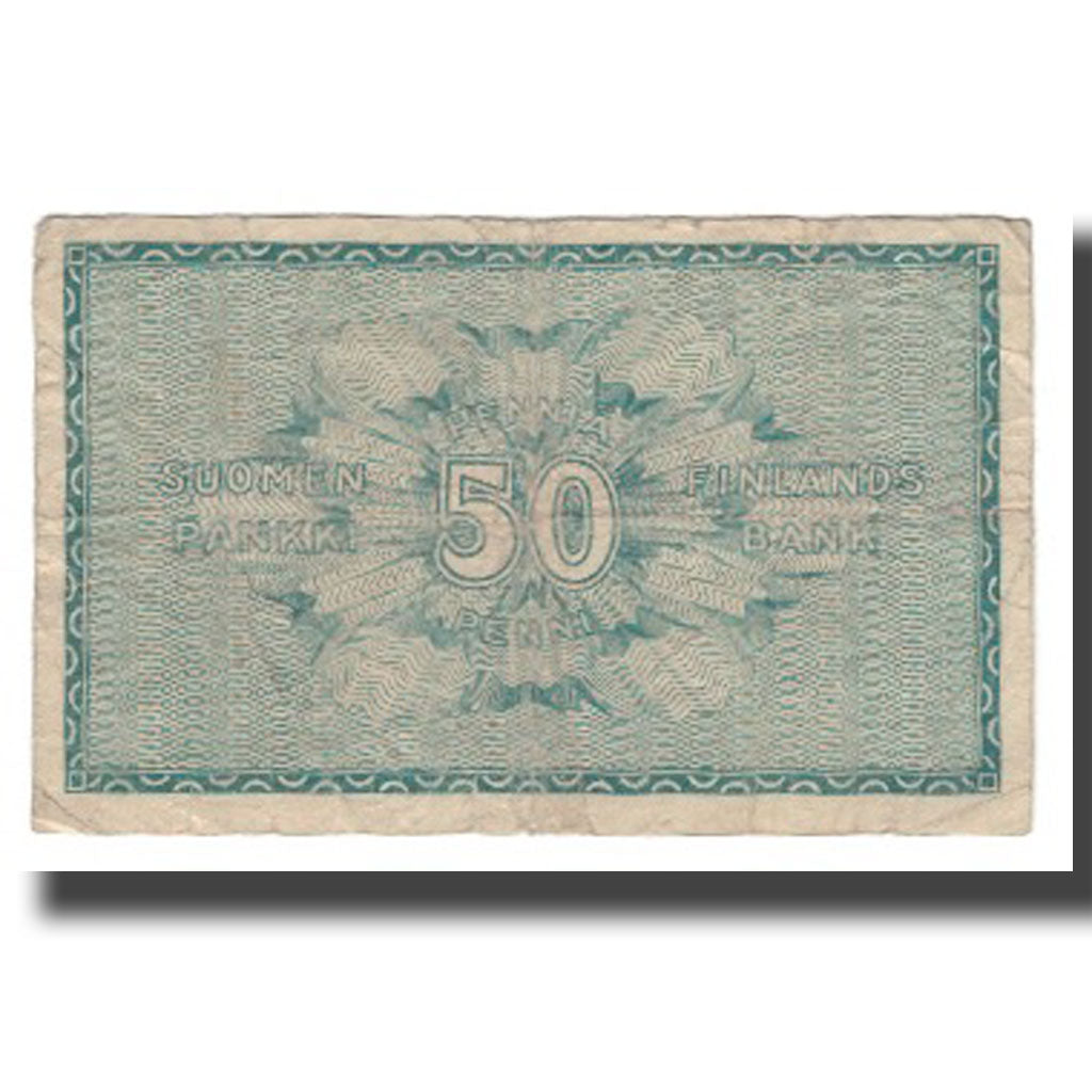 Billet, Finlande, 50 Penniä, 1918, KM:34, B+