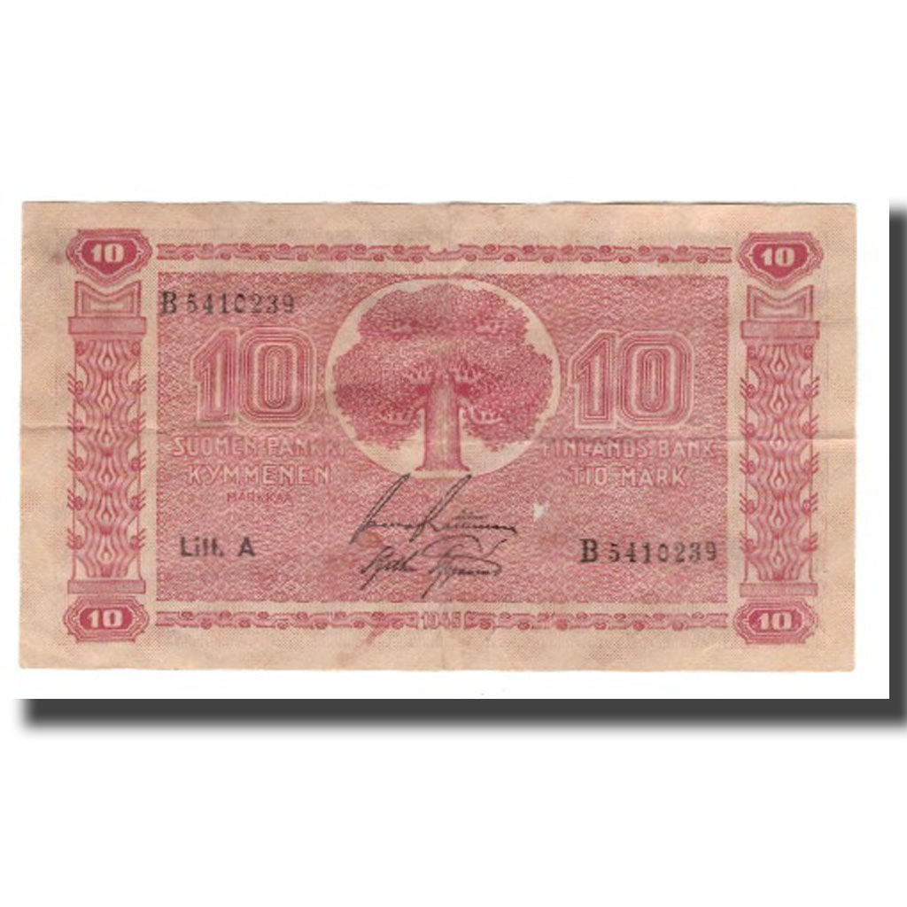 Banknote, Finland, 10 Markkaa, 1945, KM:77a, VF(20-25)