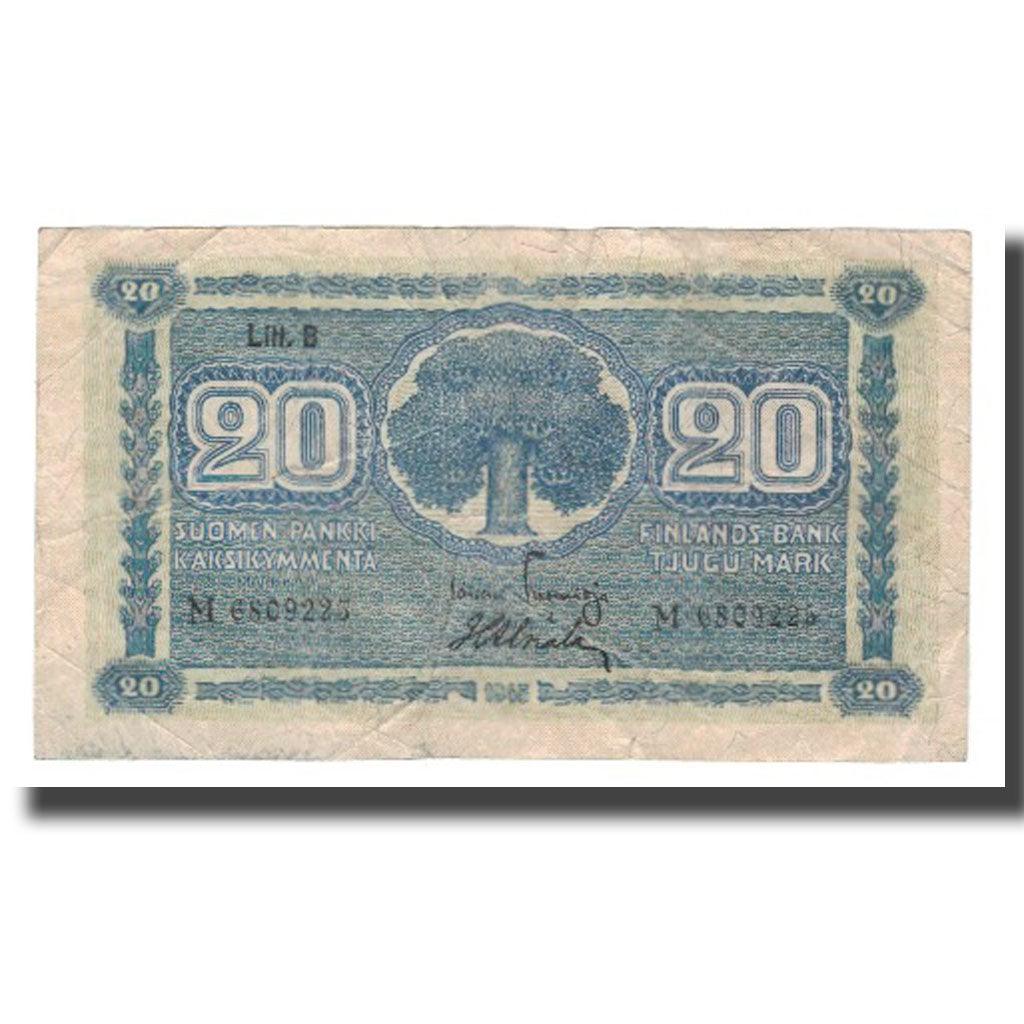Banconote, Finlandia, 20 Markkaa, 1945 (1948), KM:86, MB