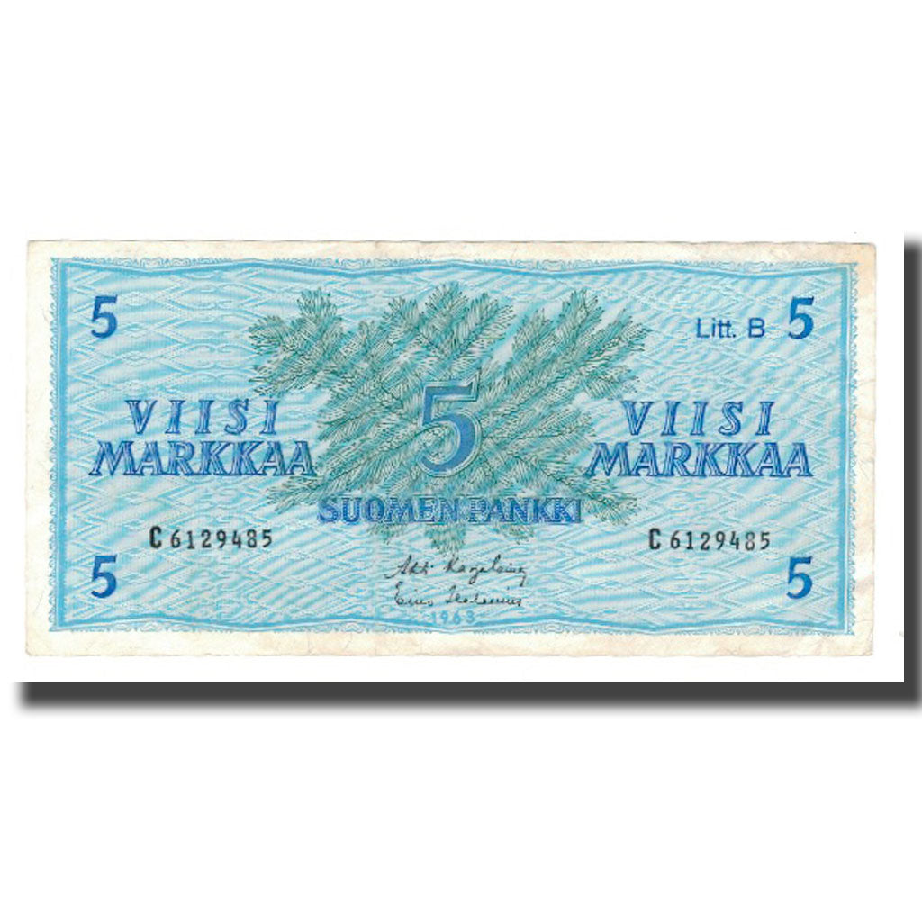 Banknote, Finland, 5 Markkaa, 1963, KM:106Aa, AU(50-53)