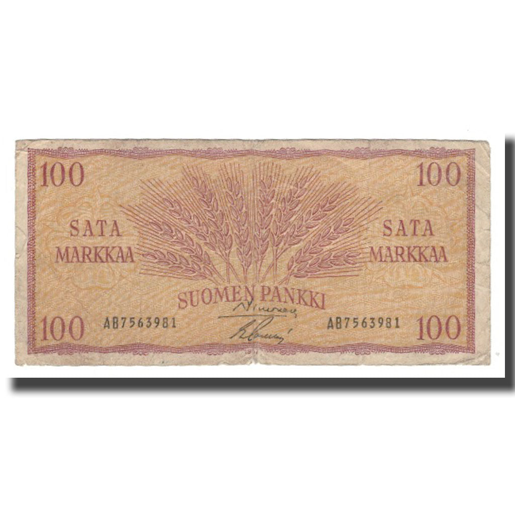 Banconote, Finlandia, 100 Markkaa, 1957, KM:97a, B+