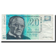 Geldschein, Finnland, 20 Markkaa, 1993 (1997), KM:123, SS