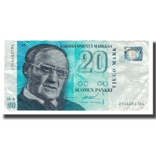 Geldschein, Finnland, 20 Markkaa, 1993 (1997), KM:123, SS+