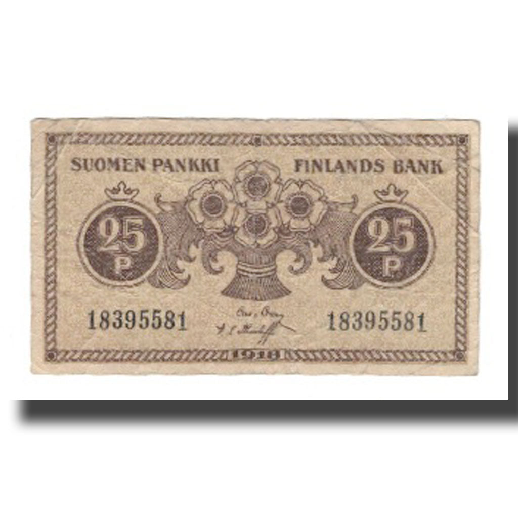 Geldschein, Finnland, 25 Penniä, 1918, KM:33, S