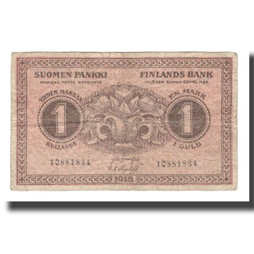 Billete, 1 Markka, 1916, Finlandia, KM:35, BC