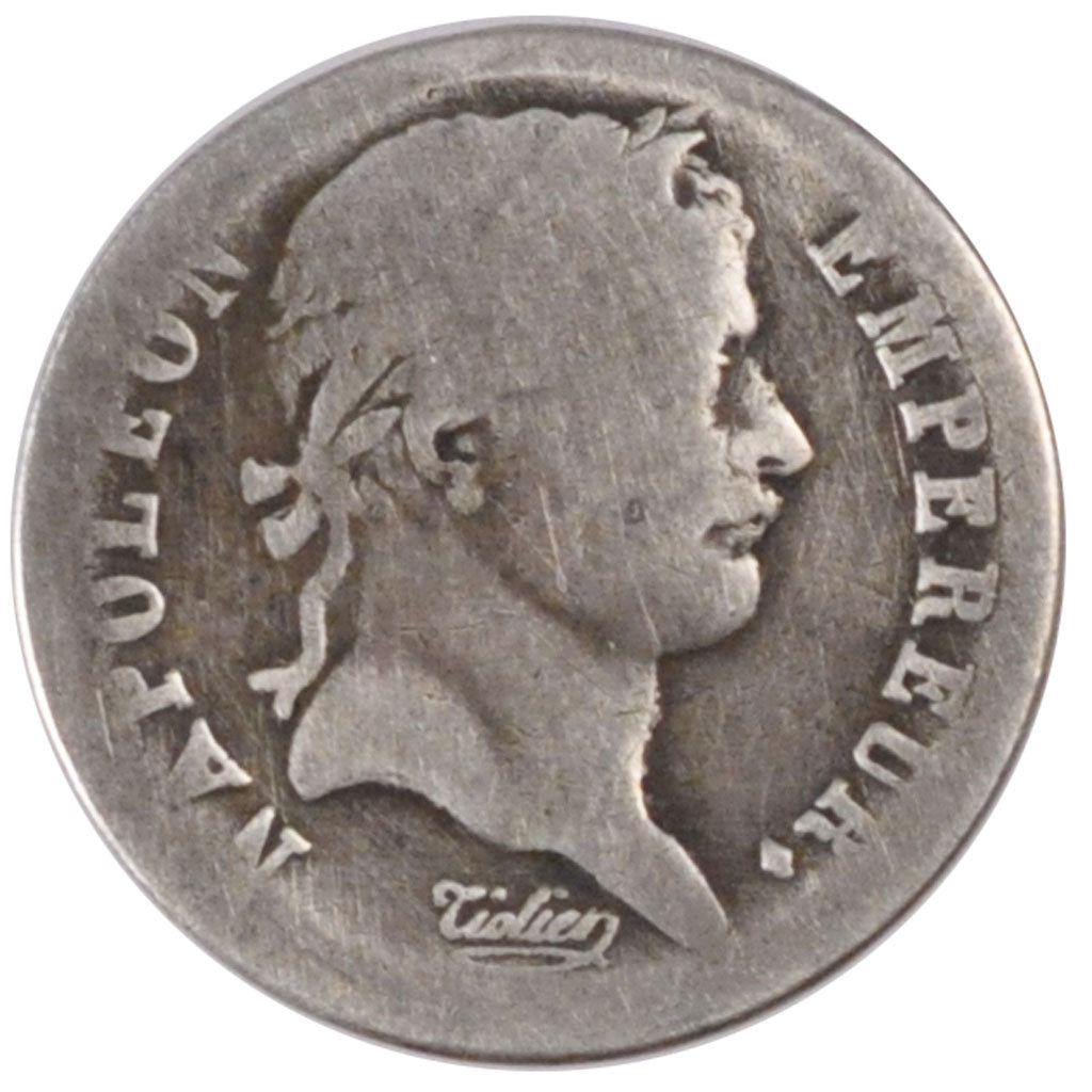 FRANCE, Napoléon I, 1/2 Franc, 1808, Strasbourg, KM #680.3, VG(8-10), Silver, G.