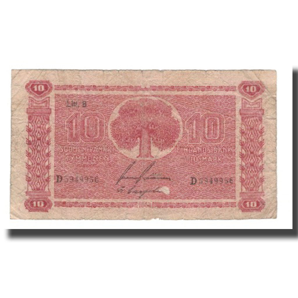 Banknote, Finland, 10 Markkaa, 1945, KM:85, VG(8-10)