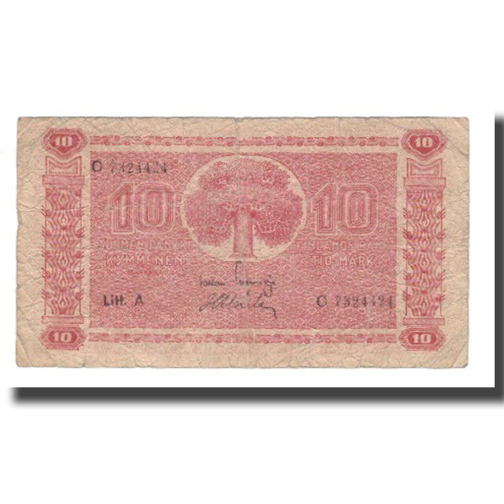 Banknote, Finland, 10 Markkaa, 1945, KM:77a, VG(8-10)