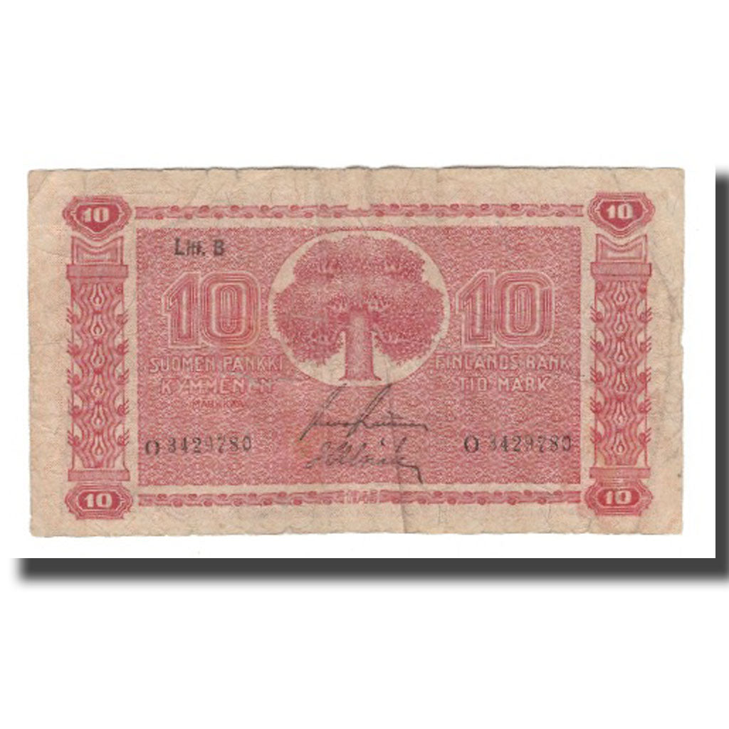 Billete, 10 Markkaa, 1945, Finlandia, KM:85, RC+