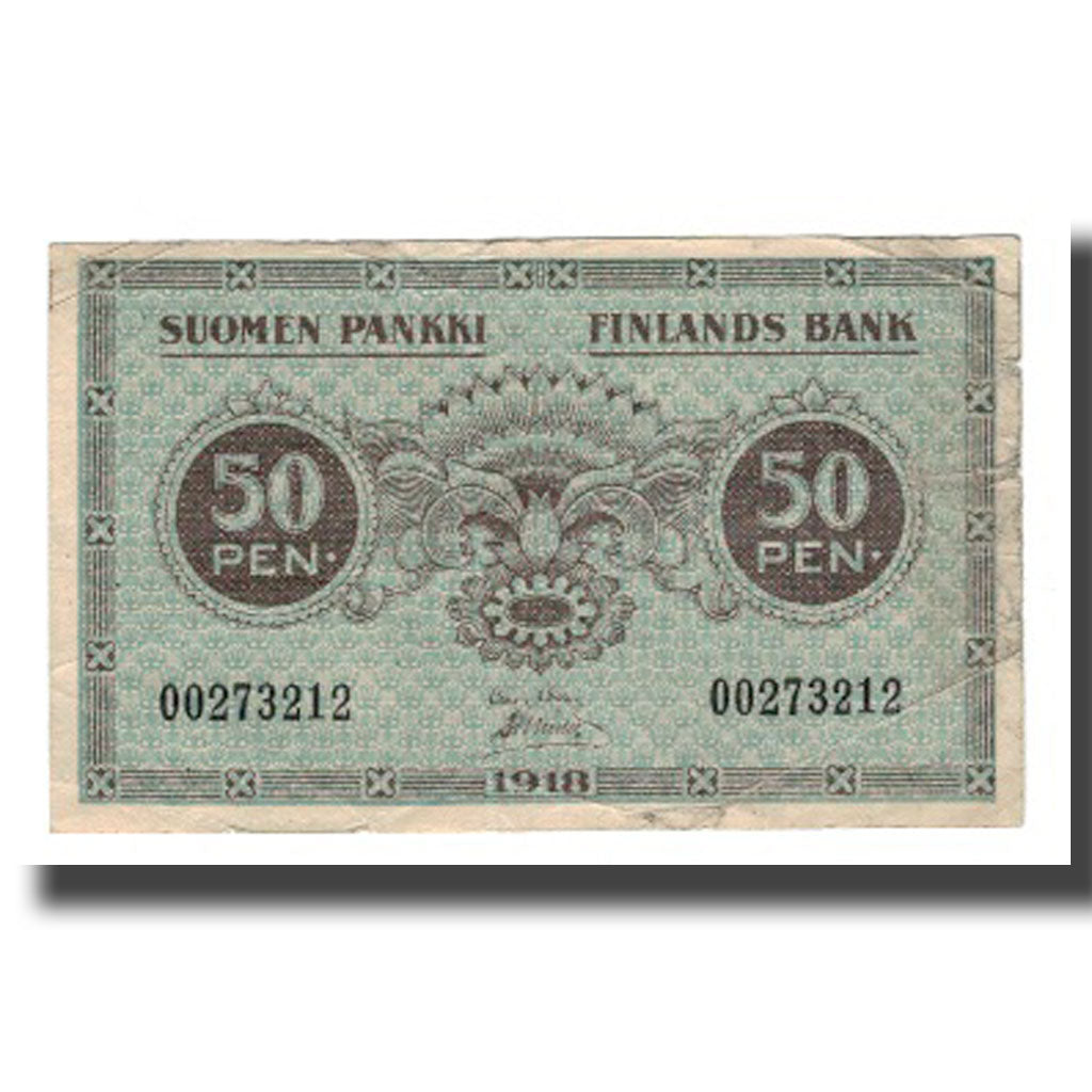 Banconote, Finlandia, 50 Penniä, 1918, KM:34, MB+
