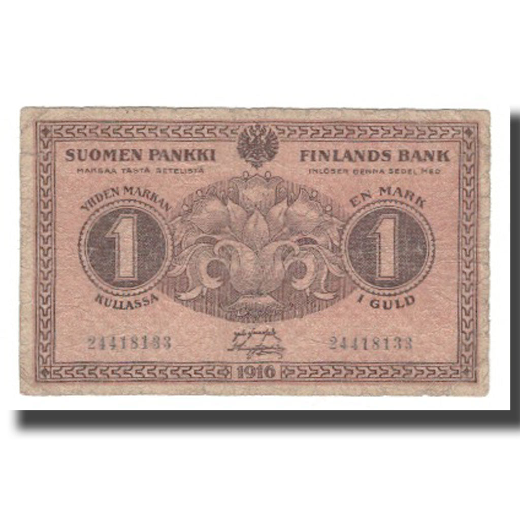 Geldschein, Finnland, 1 Markka, 1916, KM:19G, S