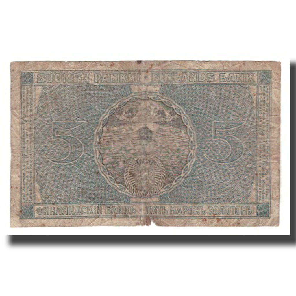 Billete, 5 Markkaa, 1909, Finlandia, KM:9b, RC
