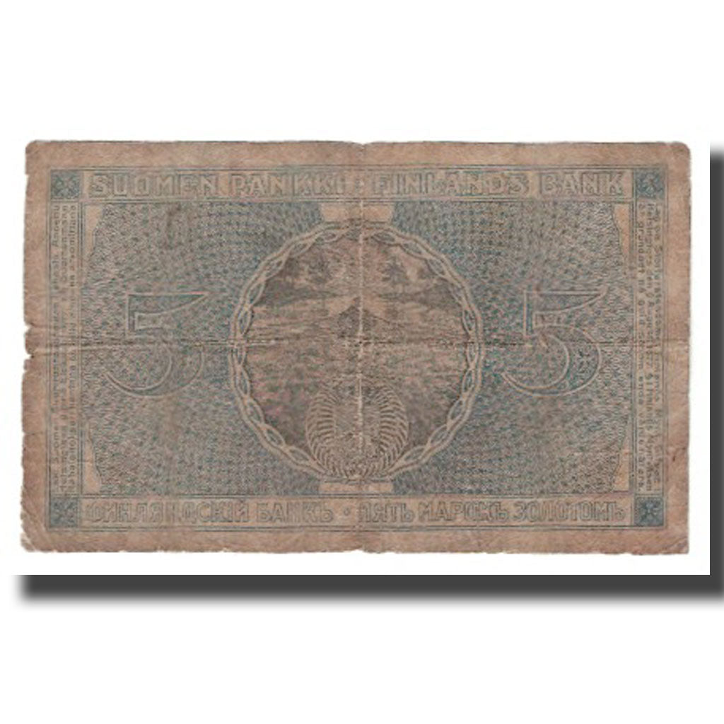 Biljet, Finland, 5 Markkaa, 1909, KM:9b, B