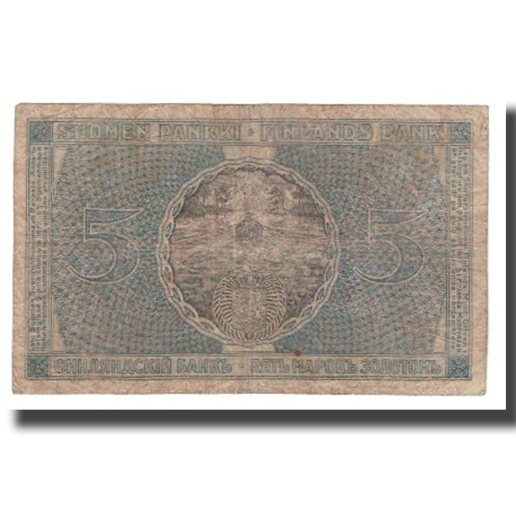 Billete, 5 Markkaa, 1909, Finlandia, KM:9b, RC