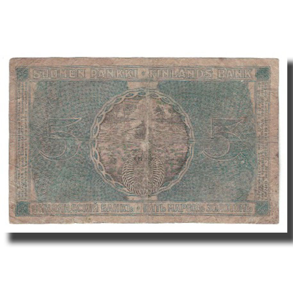 Billete, 5 Markkaa, 1909, Finlandia, KM:9b, RC