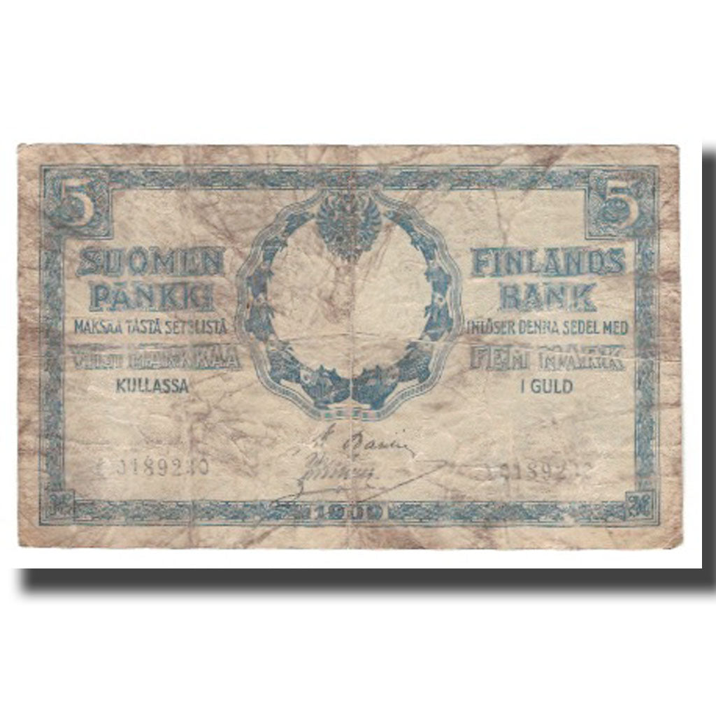 Billete, 5 Markkaa, 1909, Finlandia, KM:9b, RC