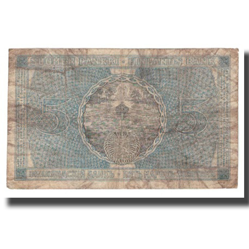 Billete, 5 Markkaa, 1909, Finlandia, KM:9b, RC