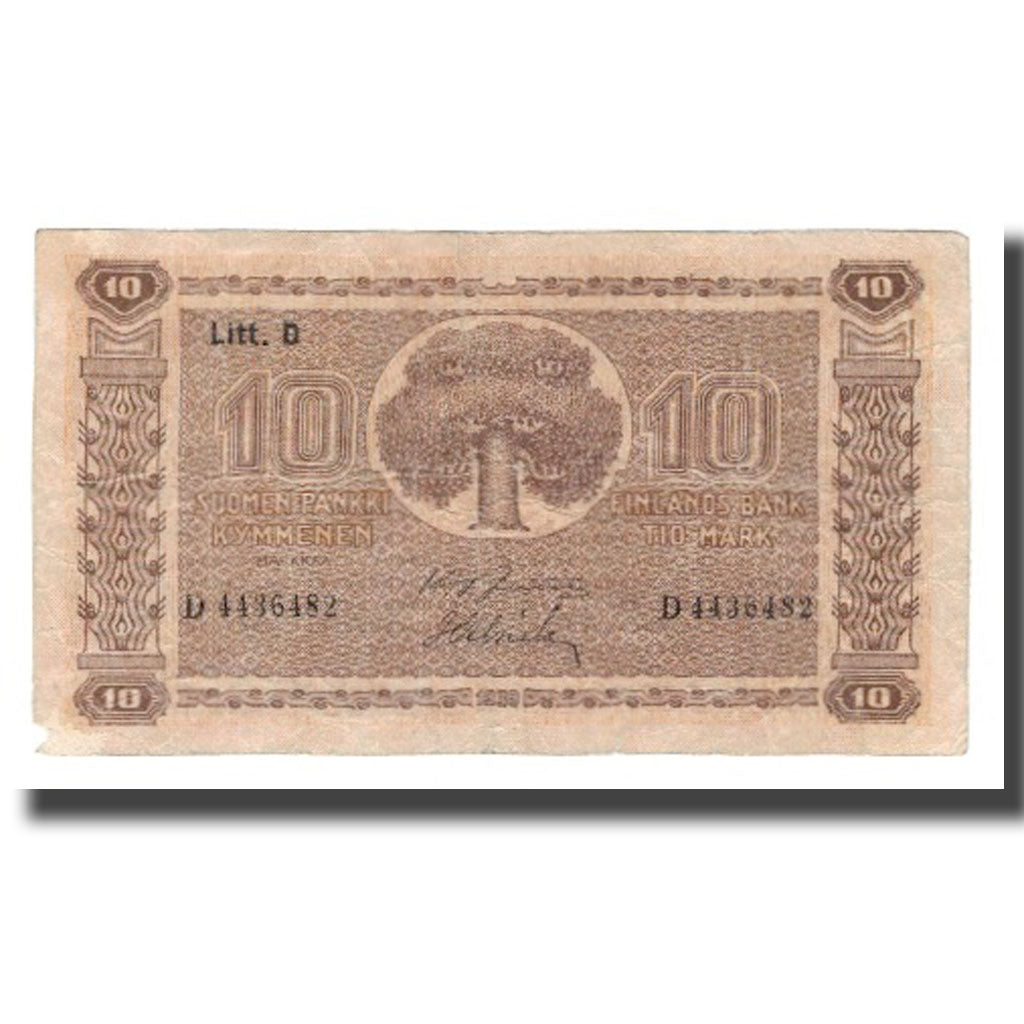 Banconote, Finlandia, 10 Markkaa, 1939 (1939-45), KM:70a, BB