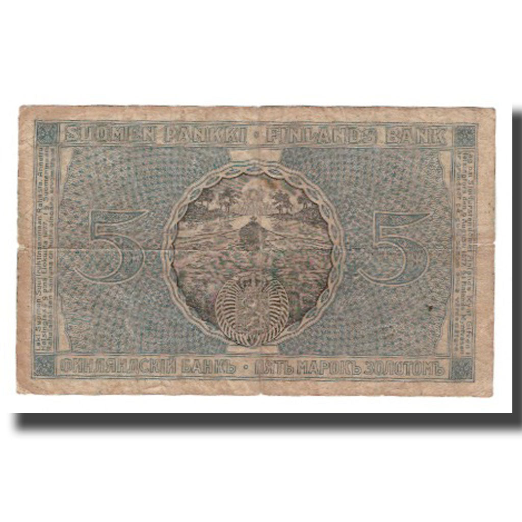 Billete, 5 Markkaa, 1909, Finlandia, KM:9b, RC