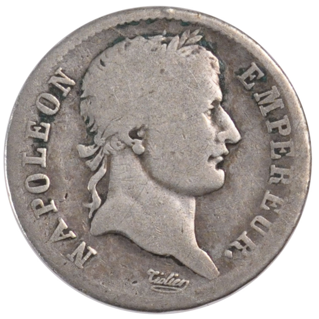 FRANCE, 1 Franc, 1808, Lille, VG(8-10), Silver, Gadoury #446, 4.64