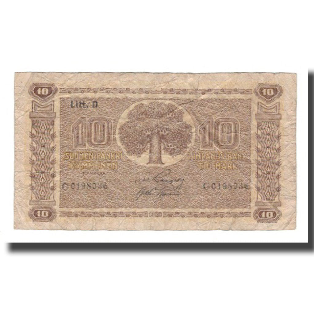 Banconote, Finlandia, 10 Markkaa, 1939 (1939-45), KM:70a, MB
