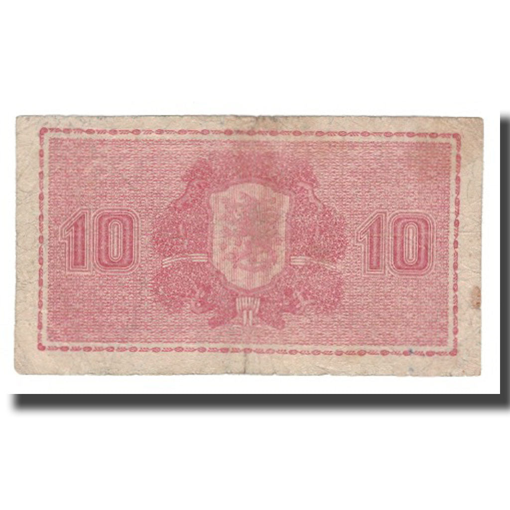 Billet, Finlande, 10 Markkaa, 1945 (1948), KM:85, B+