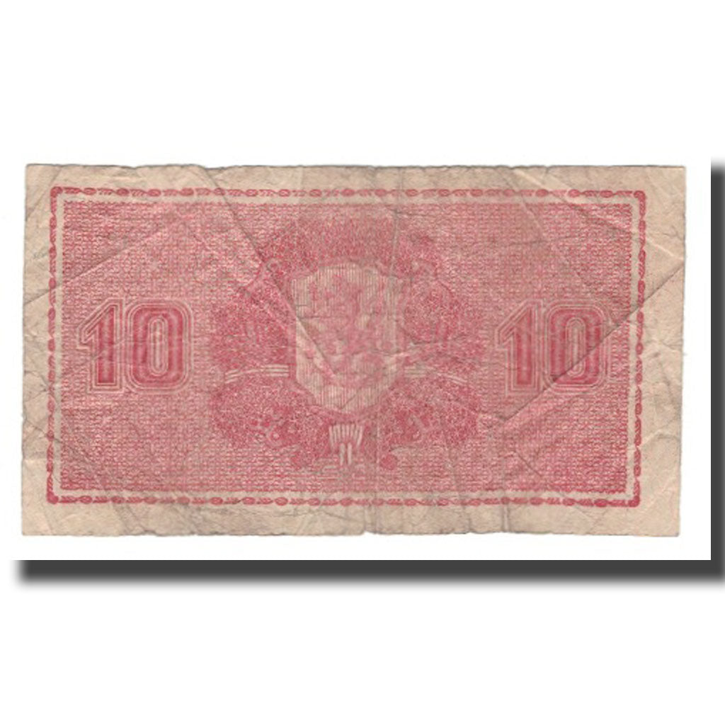 Billet, Finlande, 10 Markkaa, 1945 (1948), KM:85, B+