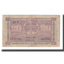 Banknote, Finland, 20 Markkaa, 1939 (1939-45), KM:71a, VG(8-10)
