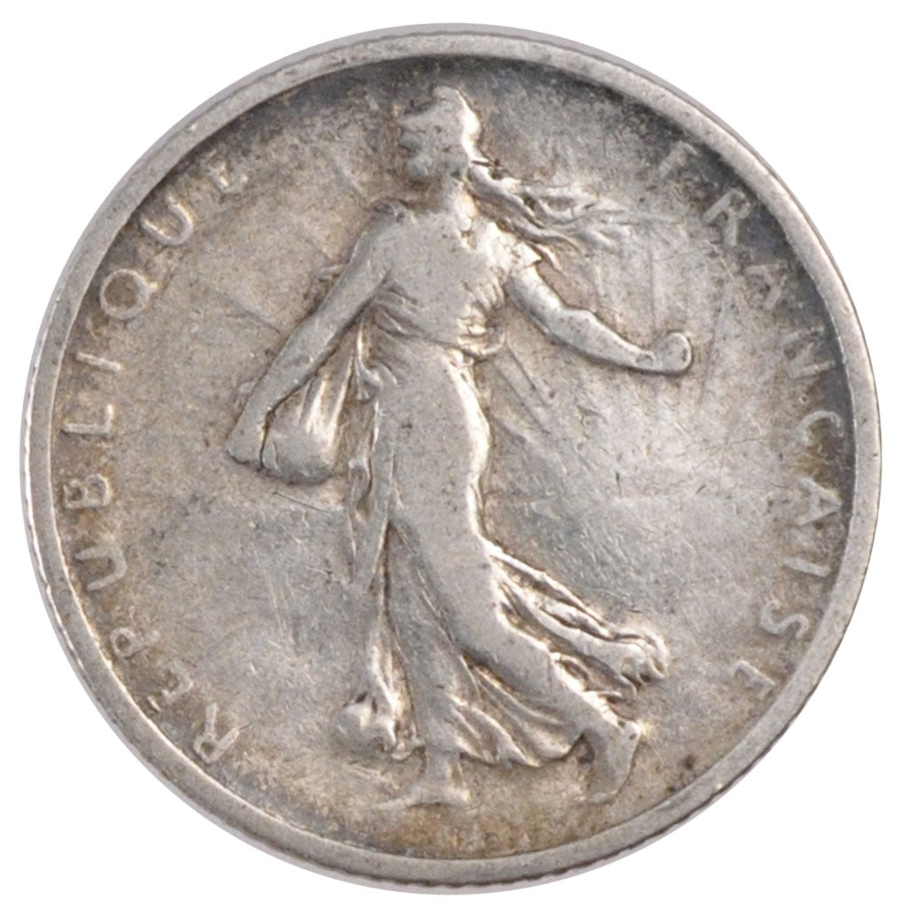 FRANCE, Semeuse, Franc, 1901, Paris, KM #844.1, VF(30-35), Silver, 23, Gadoury..