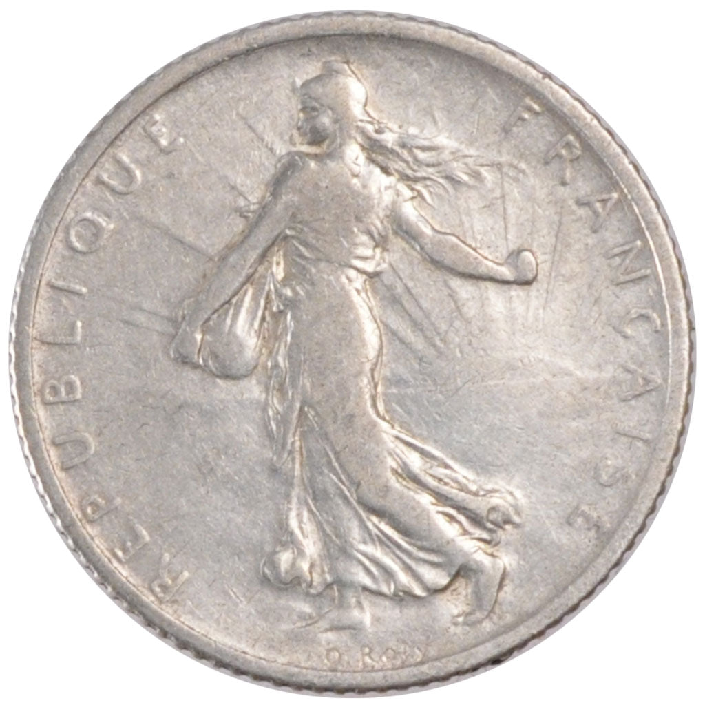 FRANCE, Semeuse, Franc, 1902, Paris, KM #844.1, EF(40-45), Silver, 23, Gadoury..