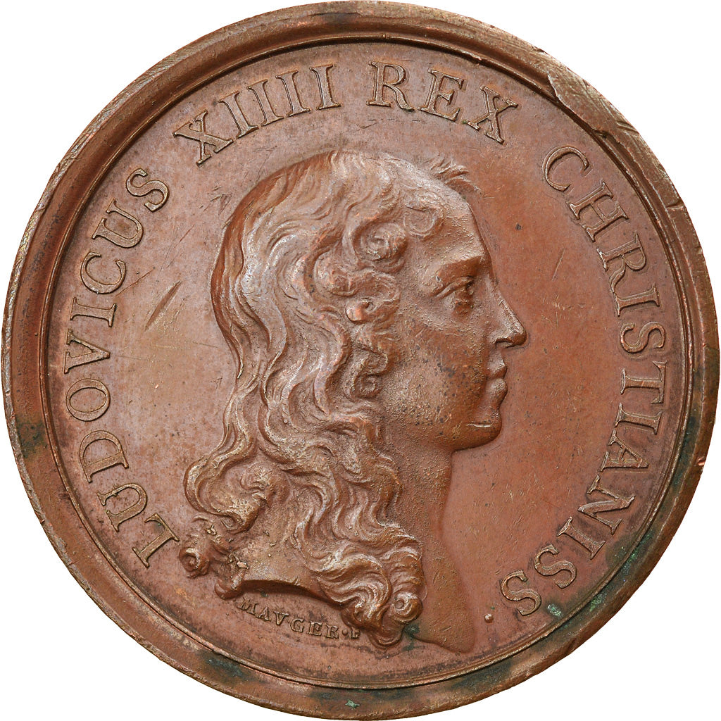 Frankreich, Medaille, Louis XIV, Prise de Landrecies, Condé et Saint-Ghislain
