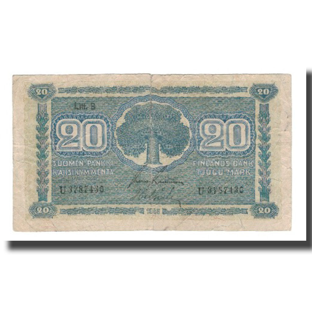 Banknote, Finland, 20 Markkaa, 1945 (1948), KM:86, F(12-15)