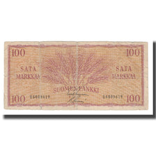 Billet, Finlande, 100 Markkaa, 1957, KM:97a, B+