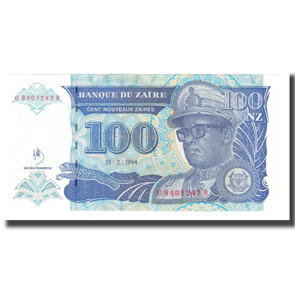 Geldschein, Zaire, 100 Nouveaux Zaïres, 1994, 1994-02-15, KM:60, UNZ