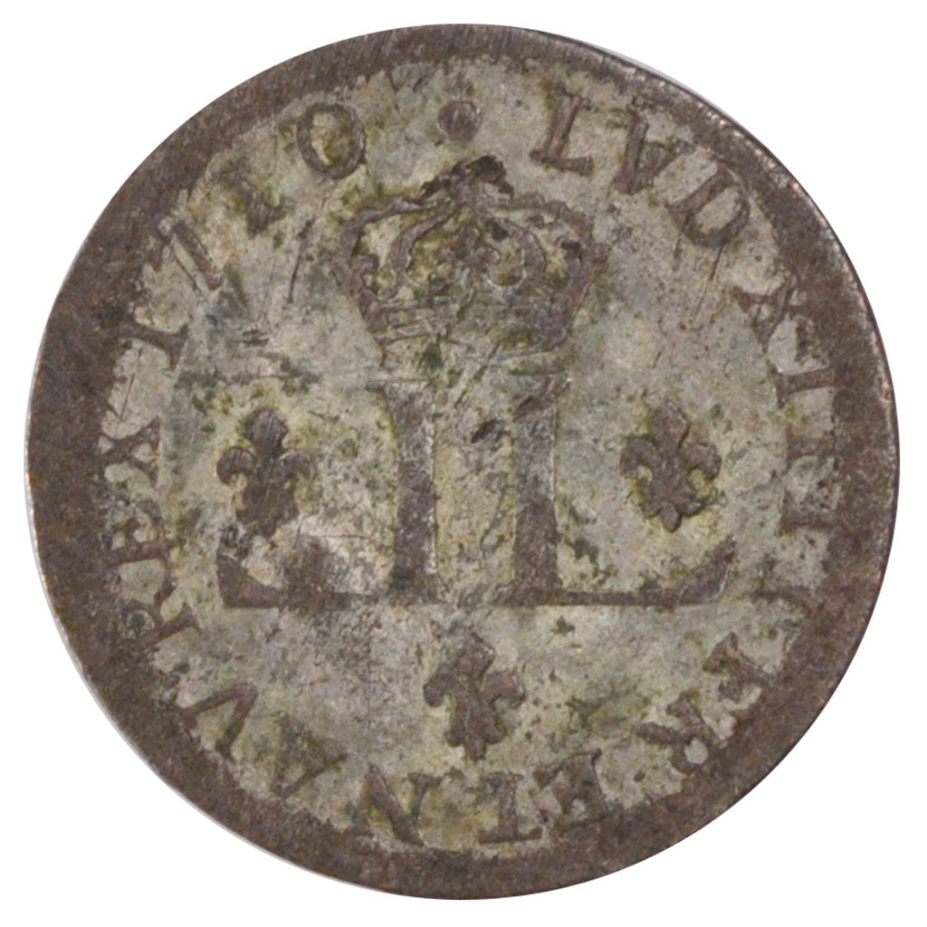 Francia, Louis XIV, XXX Deniers aux 2 L couronnés, 30 Deniers, 1710, Metz, M...