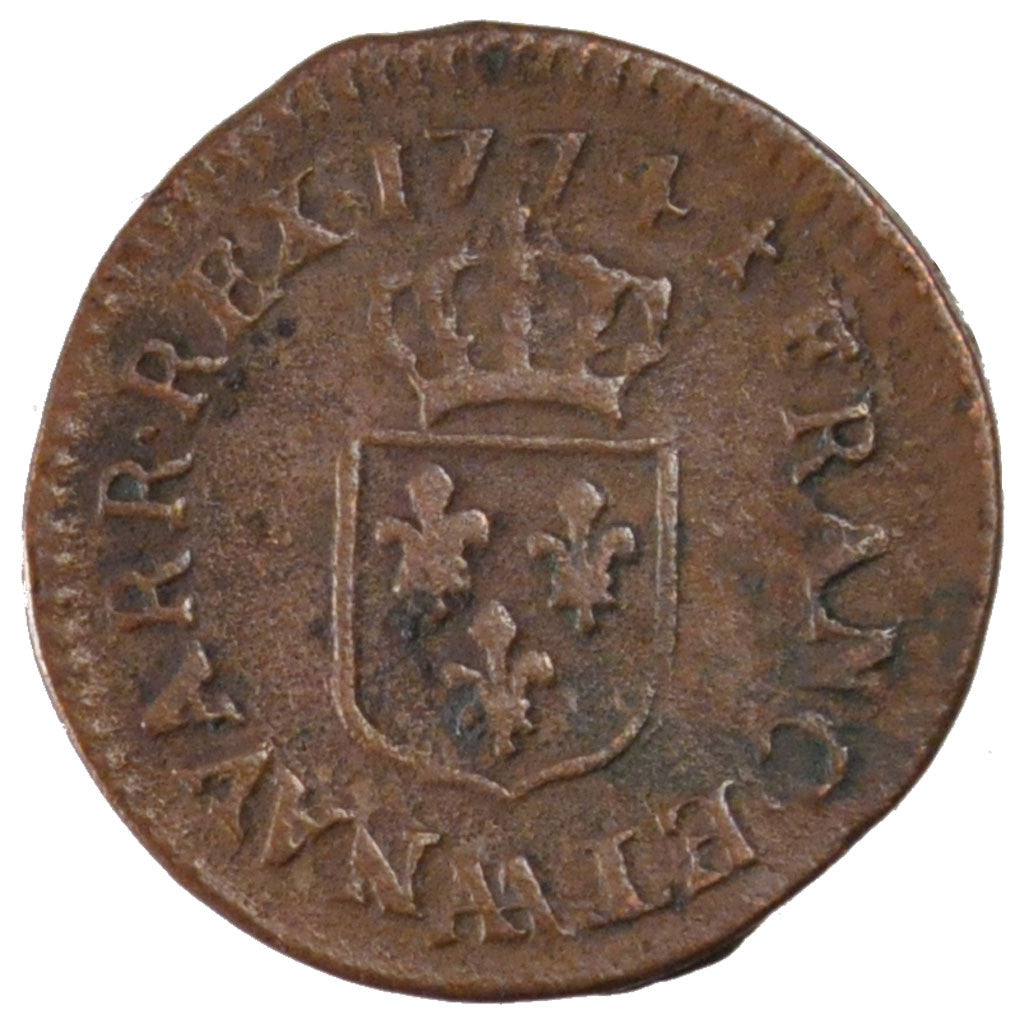 Munten, Frankrijk, Louis XV, Liard à la vieille tête, Liard, 1774, Metz, FR