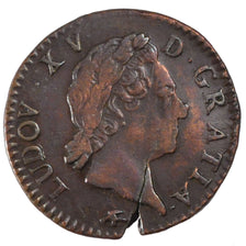 FRANCE, Demi sol à la vieille tête, 1/2 Sol, 1771, Lyon, KM #544.4, EF(40-45), C