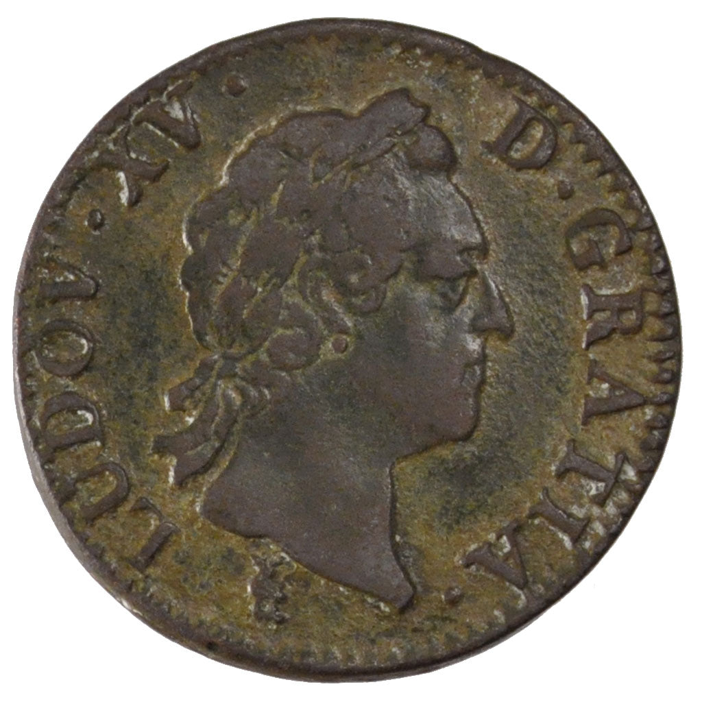 FRANCE, Sol à la vieille tête, Sol, 1772, Troyes, KM #545.11, EF(40-45), Copper,