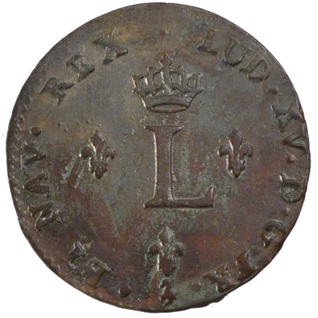 FRANCE, Double sol (2 sous) en billon, 2 Sols, 1759, Paris, KM #500.1,...