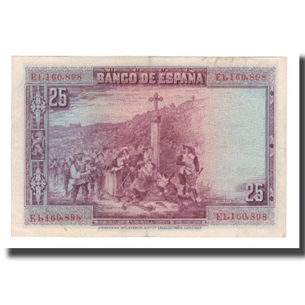 Banknote, Spain, 25 Pesetas, 1928, 1928-08-15, KM:74b, AU(55-58)